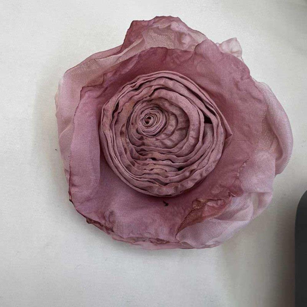 Retro 3D Mesh Flower 9CM Headband Flower New Rose Fabric Artificial Flower