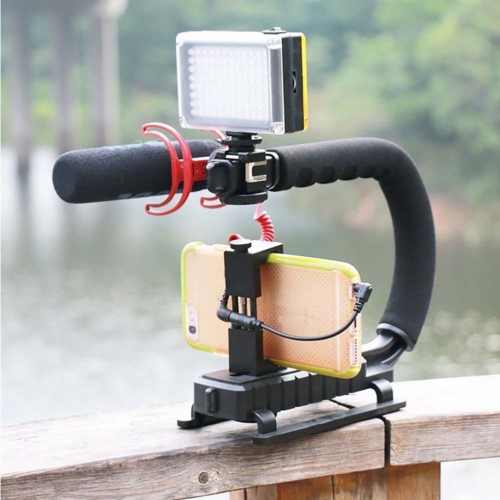 DV Handheld C Shaped Shooting Video Stabilizer Flash Stands Stabilizer