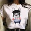 Summer Cartoon Anime Puppy Print Large Loose Cotton Round Neck Short Sleeve T-shirts Women’s
