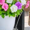Adjustable Planter Insert for Tall Large Pots 310.3" Pot Riser with Chains And Hooks Stainless Steel Hanging Pot Filler for Indoor Outdoor Wedding