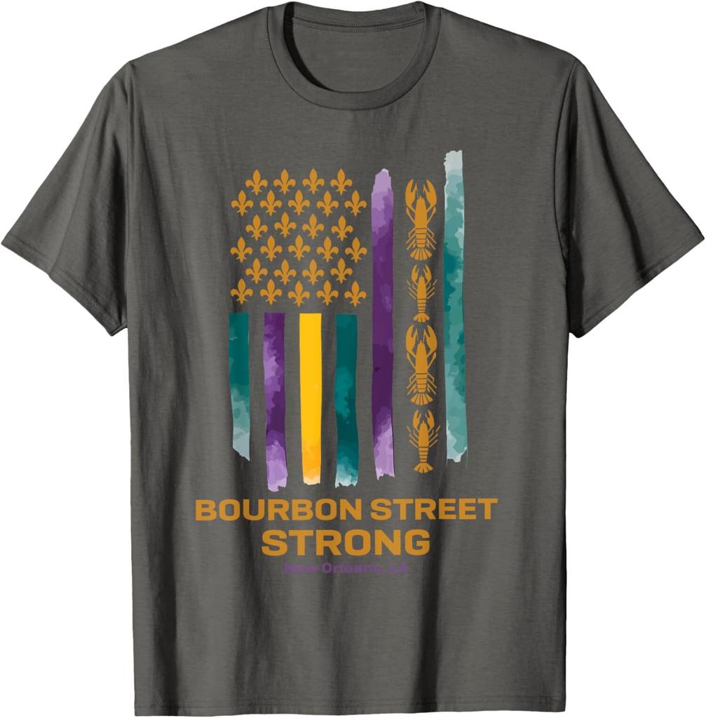New Orleans Strong 2025 Bourbon Street US Flag Unisex T-Shirt