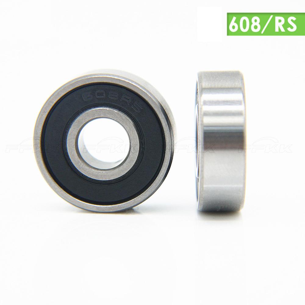 10Pcs 608RS Deep Groove Ball Bearings Bearing Steel 608-2RS Bearing