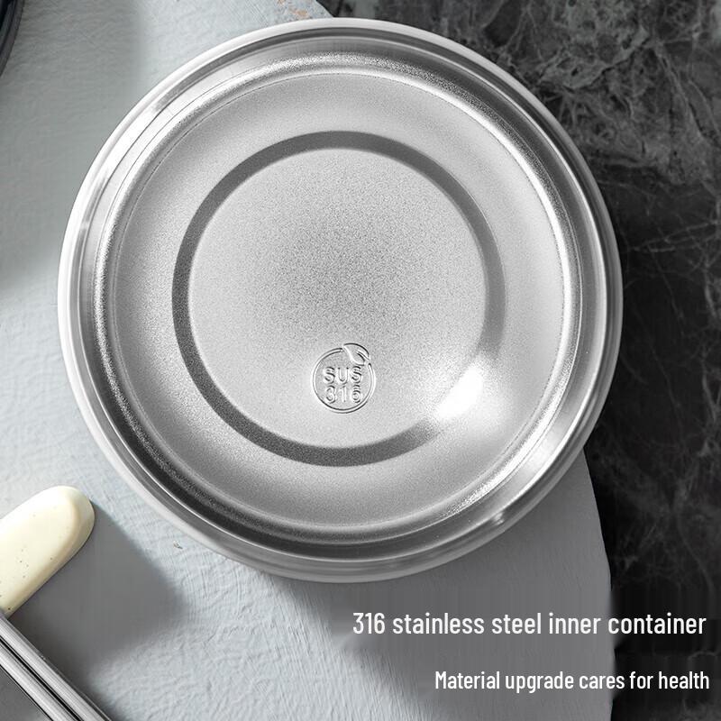 TAFUCO 2.5L 3-Layer 316L Stainless Steel Insulated Lunch Box