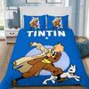 Duvet Cover Pillowcase Adventures of Tintins Bedding Set Adult Boy Girl Bedroom Decoration Children Gift Single Double Large