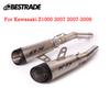 Для Kawasaki Z1000 2007 2008-2009 Мотоцикла Полная Система 51мм Глушитель Выхлопной Трубы Хвостовик Средний Соединительный Патрубок Наконечники Левый и Правый