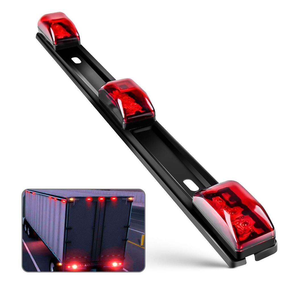 15 Inch 9led Trailer Tail Light Bar Waterproof Red Beach Motorcycle Trailer Forklift Truck Van Tail Light 12v