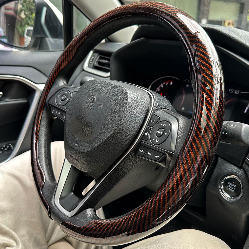 For Suzuki Steering Wheel Cover Carbon Fiber For Swift Vitara S-Cross Dzire Baleno Ertiga Alto Jimny Carry Car Accessories