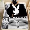 Плед с тематикой логотипа Playboy Bunny - Мягкий и уютный плед с культовой графикой Playboy, идеально подходит для уютных вечеров, Livi