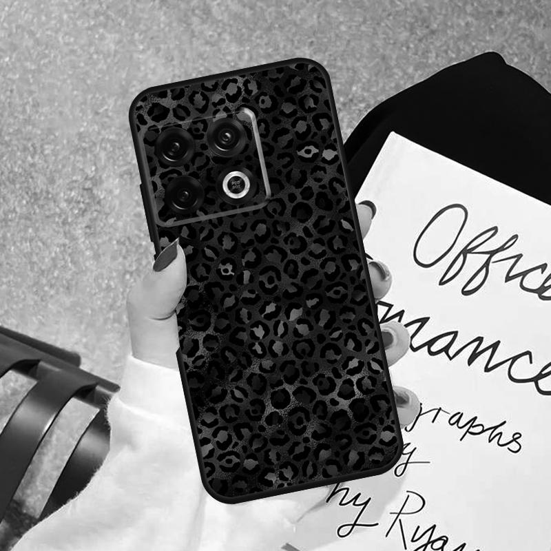 Черно-белый чехол с текстурой леопарда для OnePlus 15 15R 13R 13 13T 12 12R 11 10 Pro 10T 8T Nord 5 CE 3 2 4 Lite N20 N30