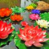 Simulation Lotus Decoration, Lotus Fish Tank Pool Plastic Lotus Ornament Pond Lotus Floating On The Water Fake Lotus Leaves
