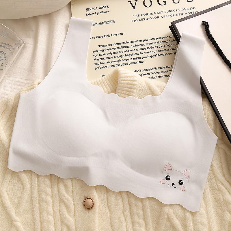 Подростковый бюстгальтер из ледяного шелка для девочек – Бесшовный, тонкий стиль для учениц средней школы