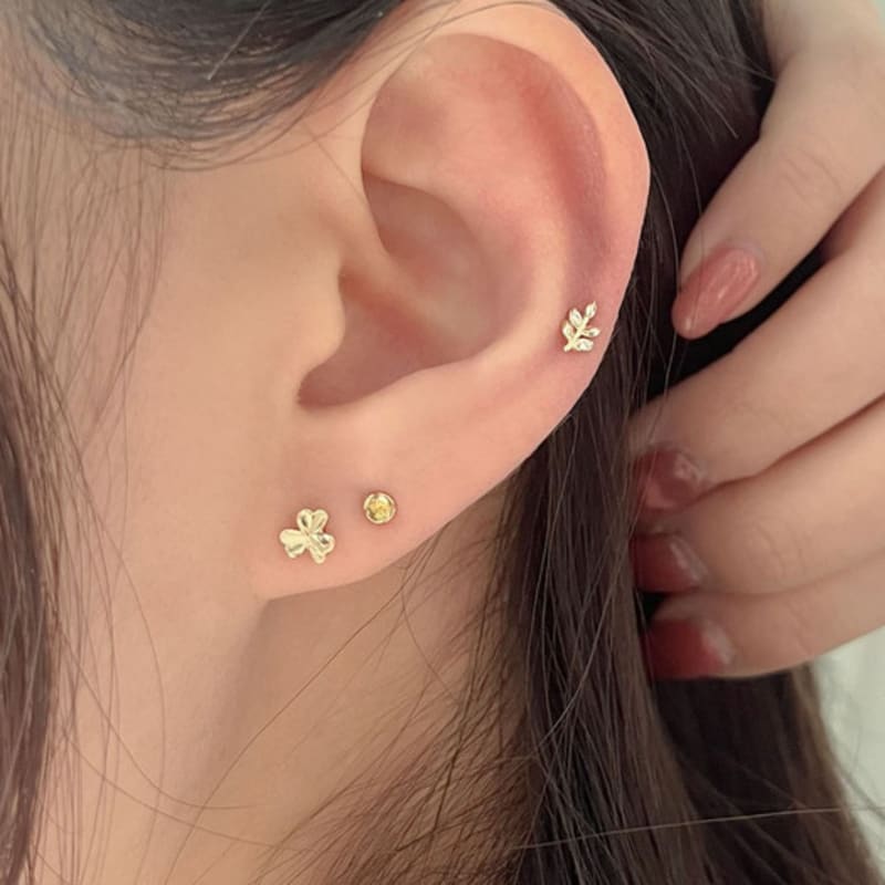 Youngglow 14k пирсинг-лист с фианитом