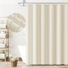 Бохо Фармхаус Бежевая Шторка для Душа Тканая Полосатая Шторка для Душа с Кисточками, Минималистичный Милый Кремовый Комплект Штор для Душа Винтажный Богемный, 72 X