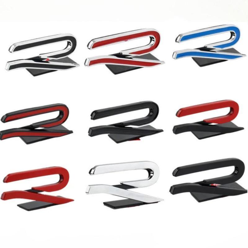 Автомобильная передняя решетка R логотип задний багажник наклейка эмблема значок наклейки для G/olf 5 6 7 8 R LINE B/eetle Pas/sat Ti/guan Je/tta