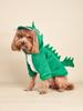 Хэллоуин Костюм Динозавра для Собаки, Зеленая Плюшевая Толстовка для Питомца с 3D Деталями Динозавра, Праздничный Наряд для Питомца для Маленьких/Средних Собак