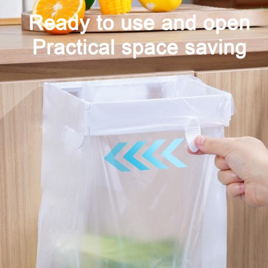 Yousheng 2Pcs Foldable Trash Bag Holder Large Opening Design Snap Fastening Space Saving Foldable Garbage Rack