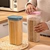 Food Grade PP Storage Box Sealed Grain Rice Container Organizer Moisture-Proof Fresh-keeping Tank Jars Kitchen Accessories