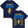 Rapper Bad Bunny Debi Tirar Mas Fotos DTMF Album 2026 TShirt Unisex Retro Cartoon Fashion Short Sleeve TShirt Streetwear
