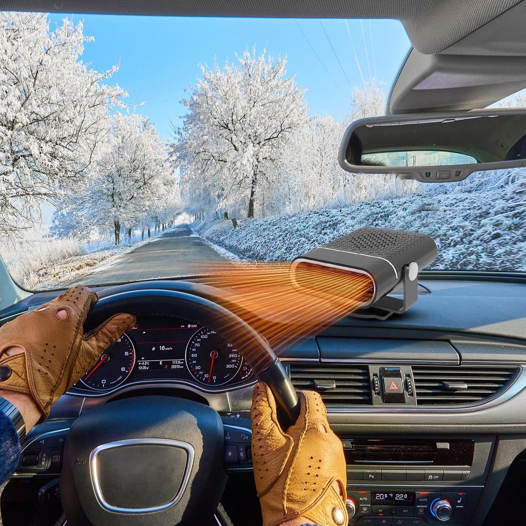 Автомобильные обогреватели для транспортного средства 150 Вт Быстрый нагрев Вращение на 360 градусов 12 В Портативный автомобильный обогреватель и размораживатель для помещения, улицы, гаража