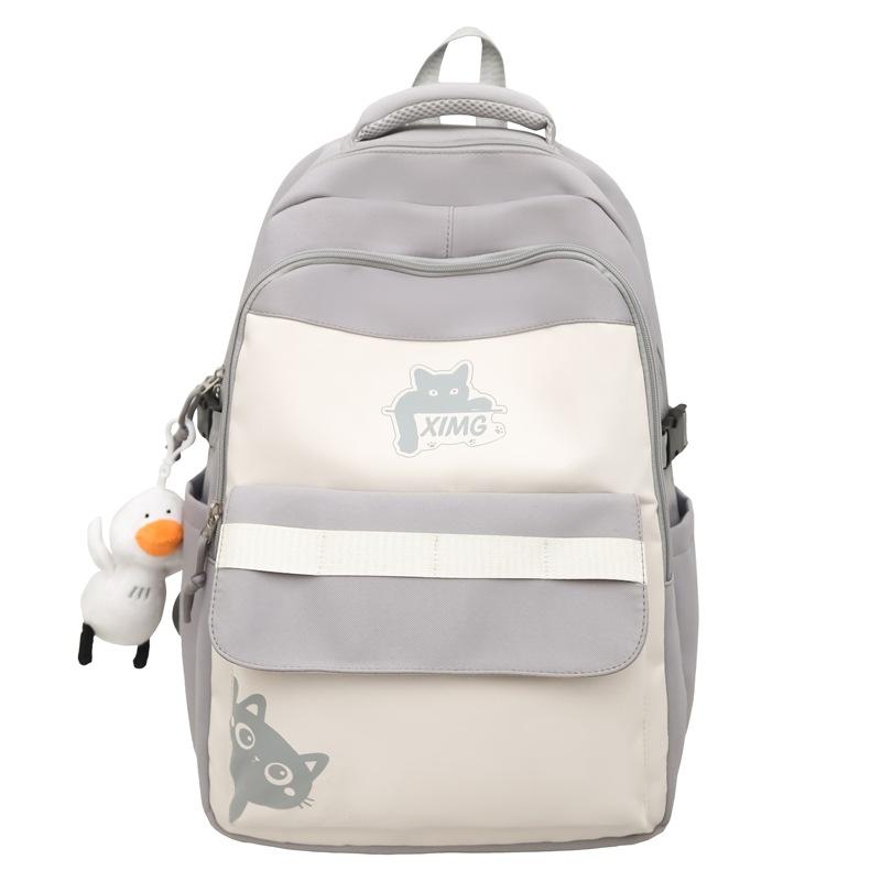 Женский рюкзак большой емкости для мальчиков и девочек, контрастный по цвету рюкзак для школьников