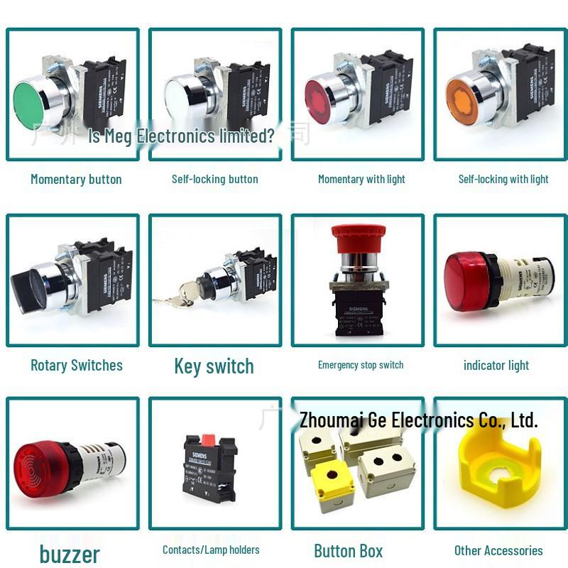 Siemens Plastic 3-Position Rotary Key Selector Switch 3SB6160-4AM01-1NA0