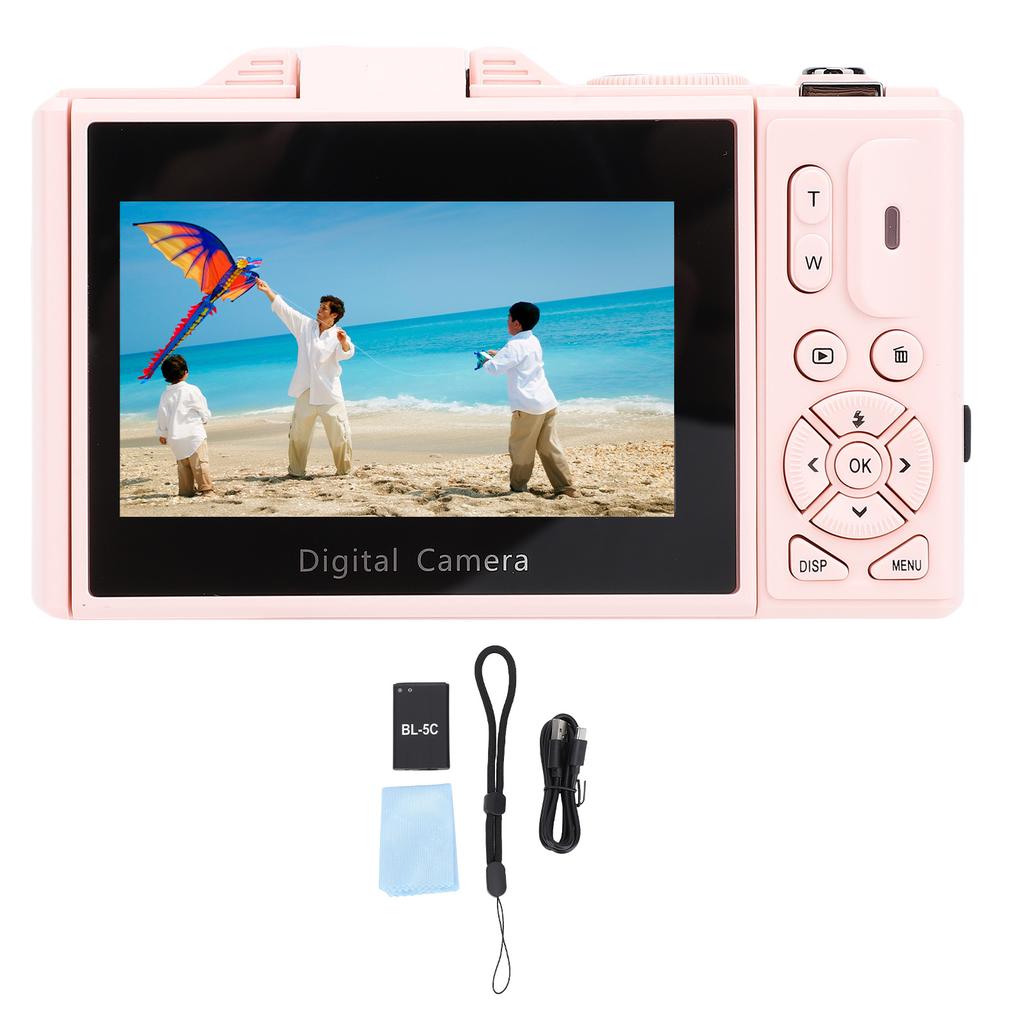 5K Digital Camera for Photography WiFi 75MP Vlog Camera Autofocus Video Camera 3 Inch 180 Degree Flip Screen with 18X