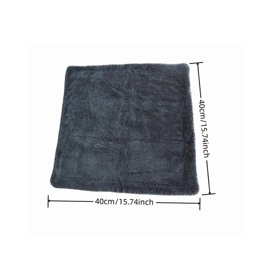 Car Towel Car Cleaning Towel Double-Sided Thicken Ultra Wash Washing Car Towel Cloth Cleaning Drying Accessories Absorbent E8J1