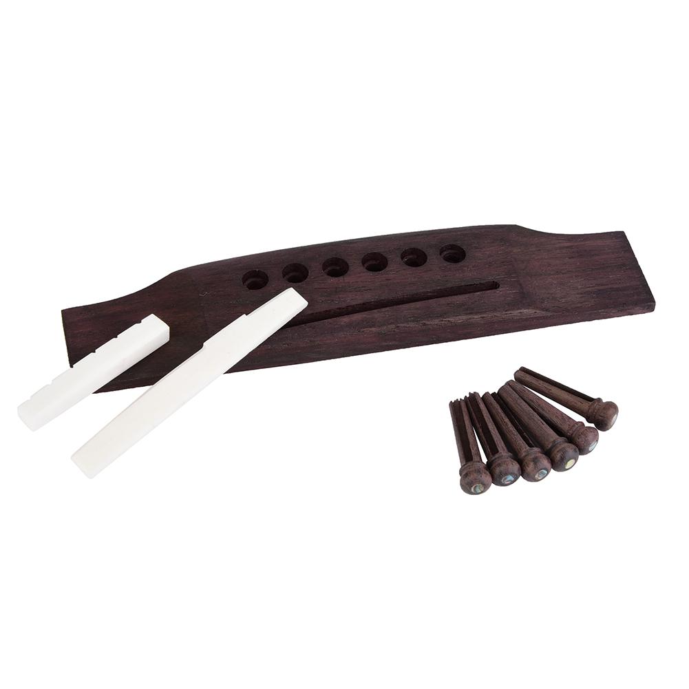9 шт. штифтов из палисандра для гитары, пластиковых верхних и нижних седловых порожков, сменный комплект аксессуаров