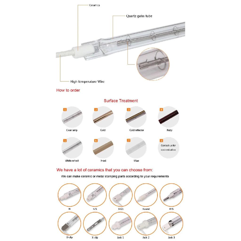 AX-MX-34-240V 400W infrared lamps for Water meter