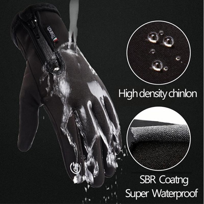 Мужские и женские зимние спортивные теплые перчатки для катания на лыжах Водонепроницаемые и ветрозащитные перчатки