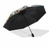 Floral Festival Umbrella: Automatic Opening & Closing, Foldable Design, Outdoor, Perfect Gift for Fans, Travelers, Daily Use1125118a