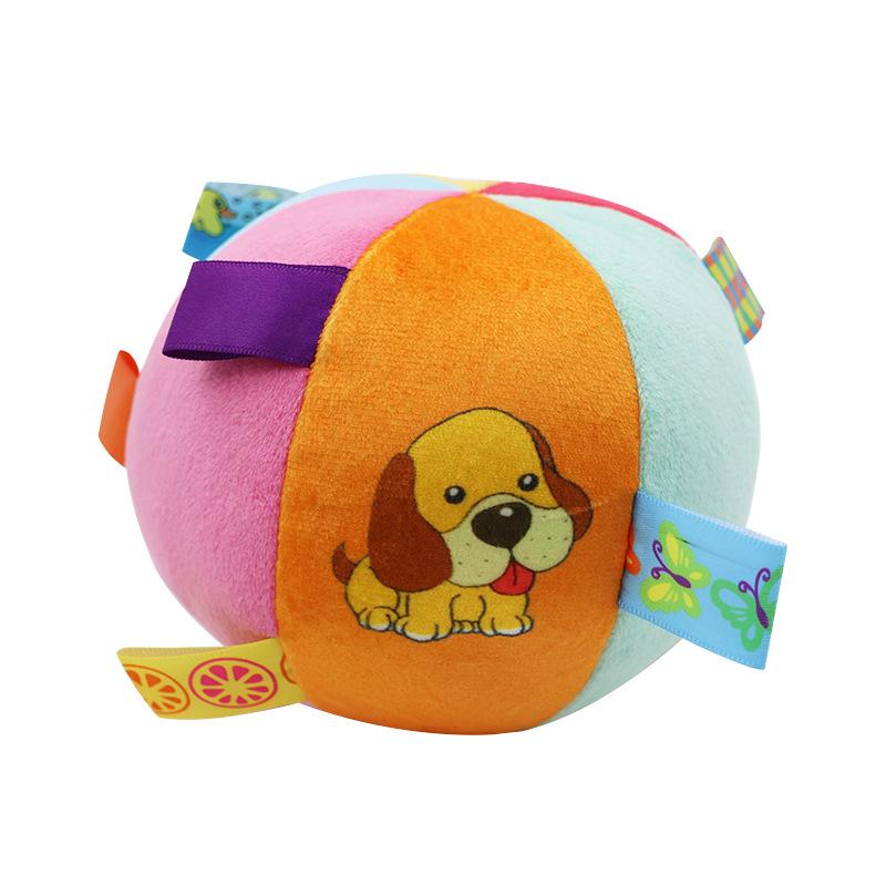 Игрушка-мяч со звуком собаки, Плюшевый звенящий мяч, Игрушечный мяч для питомца, Мяч для маленькой собаки, Милый и скучный звенящий тряпичный мяч