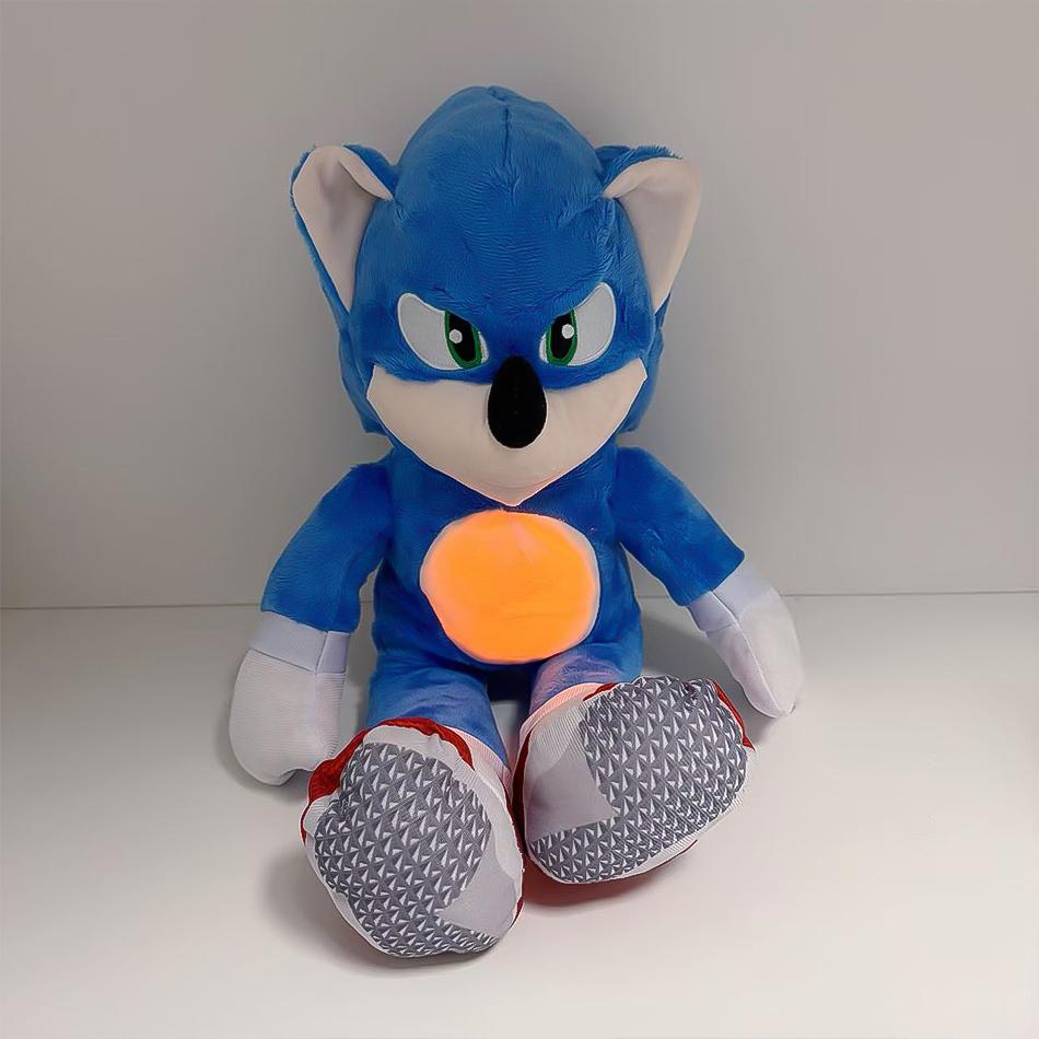 SONIC Плюшевый 45 см Плюшевая кукла Дыхание Ребенок Peluche Успокаивает Игрушка Аниме Малыш Музыка Свет Сон Игрушки Дети Праздничные Подарки