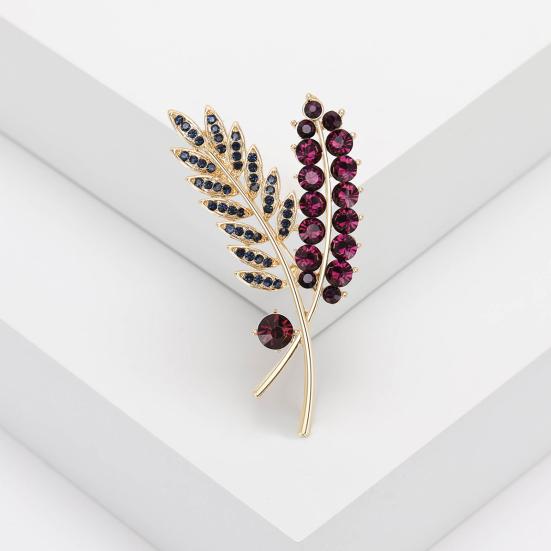 Креативная брошь в форме листа, блестящие стразы, инкрустированная булавка, костюм, шаль с лацканами, значок, пальто, аксессуары, ювелирные изделия, подарок