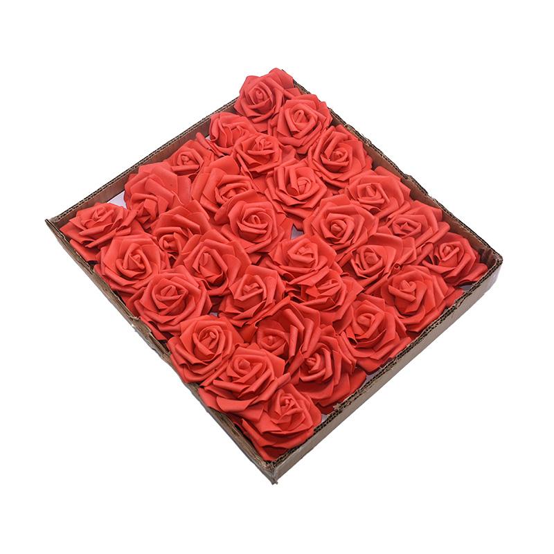8cm Artificial Flowers Roses 25/30/20/10pcs Real Fake Roses With Stem for Wedding DIY Bouquets Home Artificial Flower Decoration