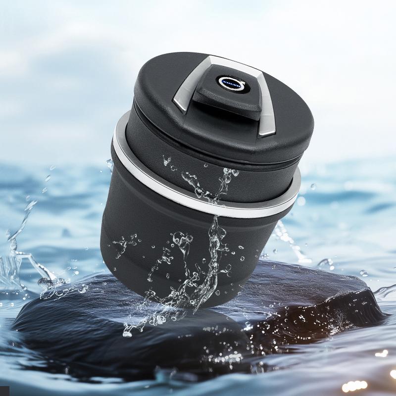 bngxu9 Volvo Car Cigarette Ashtray Cup LED Light Storage Trash Can For C30 V50 T6 190h R XC S60 V60 XC90 V40 S90 V70 XC60 XC40 SC60 AWD