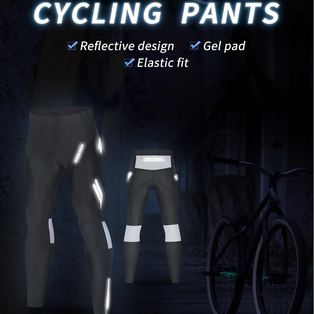 Велосипедные брюки WOSAWE Мужские длинные велосипедные брюки с гелевой подкладкой для велосипеда, спортивная одежда