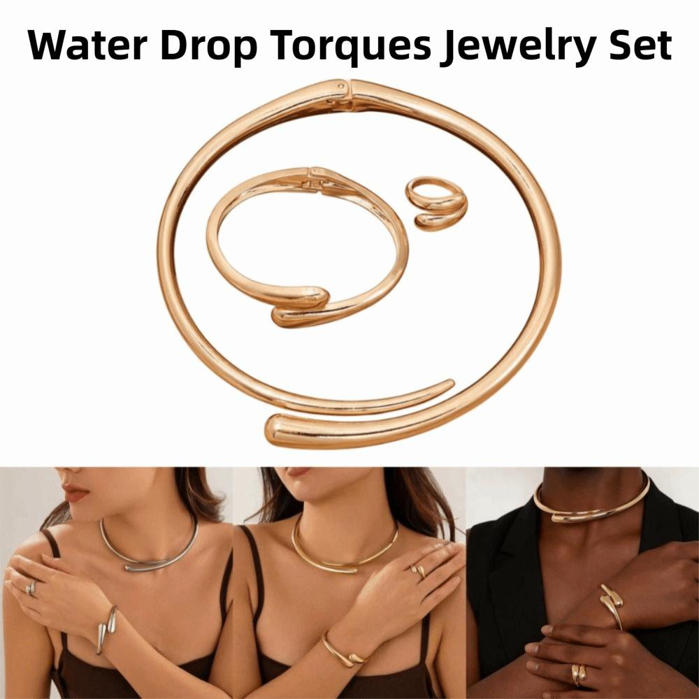 2/3Pcs Punk Open Cuff Bangle Adjustable Rings Party Grunge Jewelry Set  Jewelry Gifts