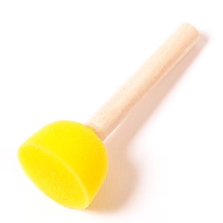 Деревянная ручка Губка-гриб Кисть для рисования для детей - DIY и инструмент для художественного штампа