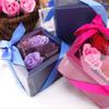 4Pcs/Box Heart-Shaped Rose Soap Flowers Romantic Wedding Party Gift Artificial Flower Decor Health Care Tool Personalized Gift