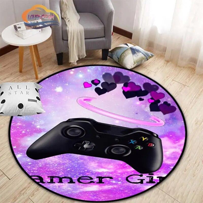 3D игровой контроллер круглый ковер, коврик для гостиной, спальни, детской комнаты, круговая игровая декорация подарок