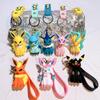 Cute Pikachu Eevee Keychain Adorable Couple Gift Silicone Key Accessory Bag Charm