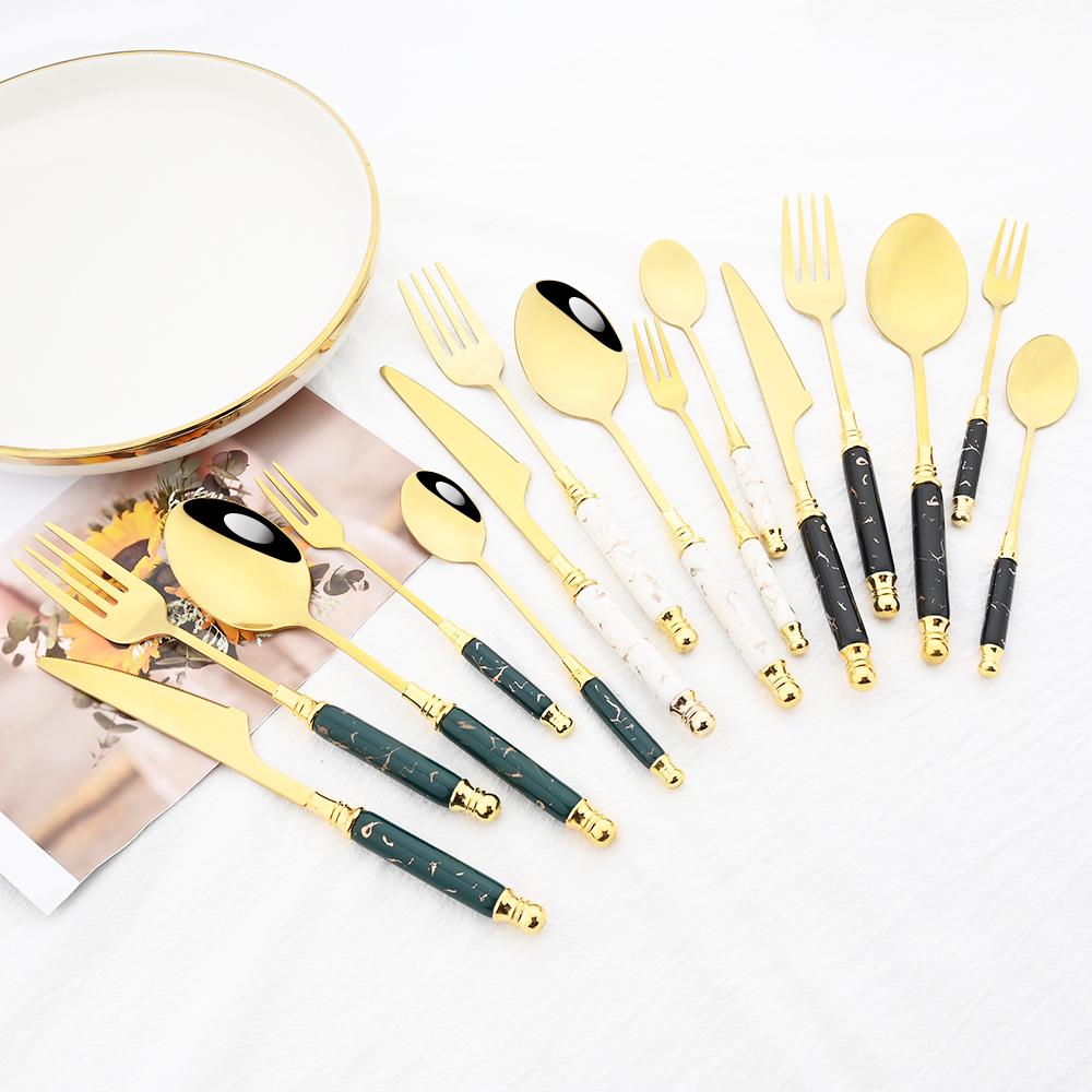 4/5 шт. набор столовой посуды с имитацией керамики, креативный нож, кофейная ложка, вилка, набор столовых приборов, посуда из нержавеющей стали, кухонные столовые приборы