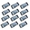 12pcs Double Release Plastic Buckles Straps Buckle Clips for Backpack Suitcase Outdoor