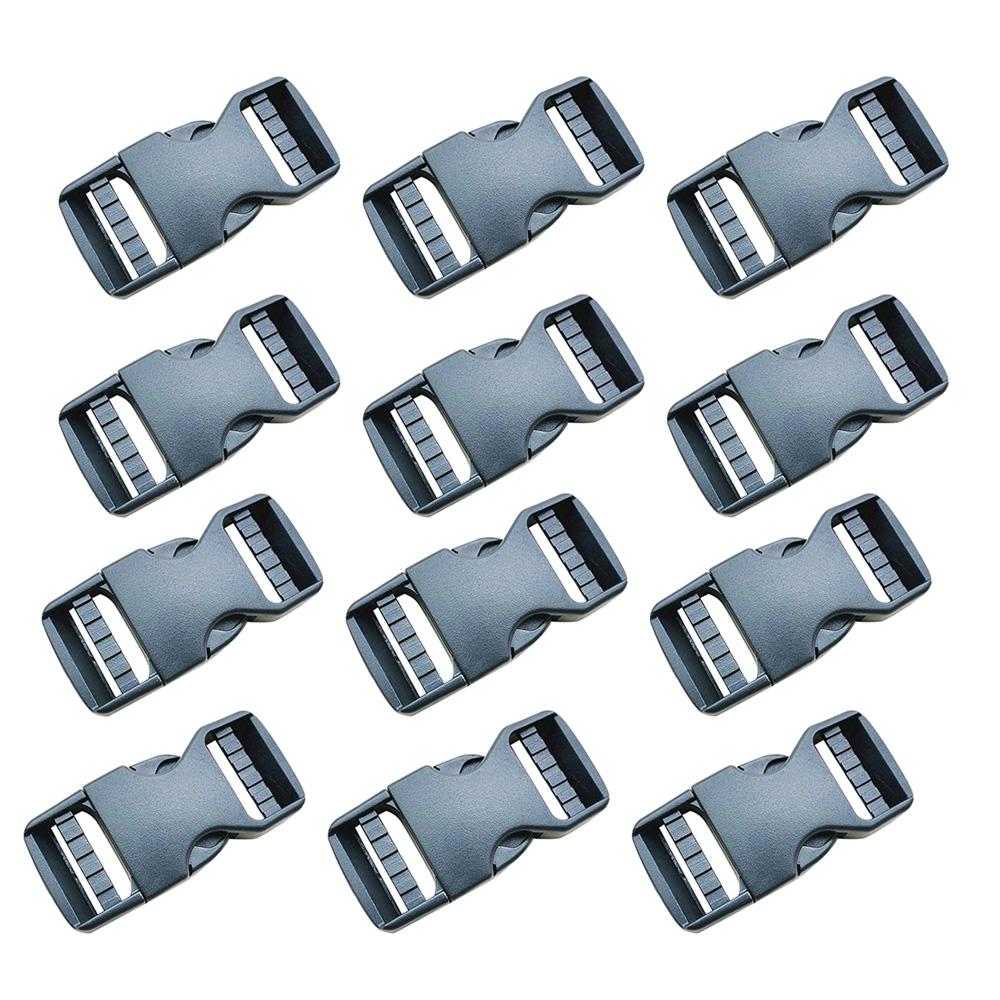12pcs Double Release Plastic Buckles Straps Buckle Clips for Backpack Suitcase Outdoor