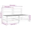 VidaXL Canapés Centraux de Jardin 2 pcs, Sièges avec Dossier, Meubles de Terrasse Patio Arrière-cour Balcon Extérieur, Blanc 825514