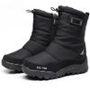 Модные мужские ботинки 2024 года, плюшевые ботинки на молнии, зимние теплые хлопковые ботинки для мужчин, резиновая подошва, нескользящая походная обувь