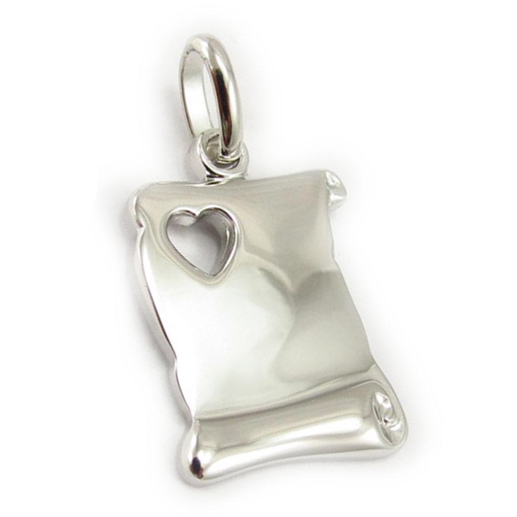 Altesse [F0088] - Silver Pendant 'Love' Silver (rhodium-plated) - 16x24 Mm