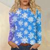 Long Sleeve Shirts For Women Cute Christmas Day Print Graphic Tees Blouses Casual Plus Size Basic Tops Pullover