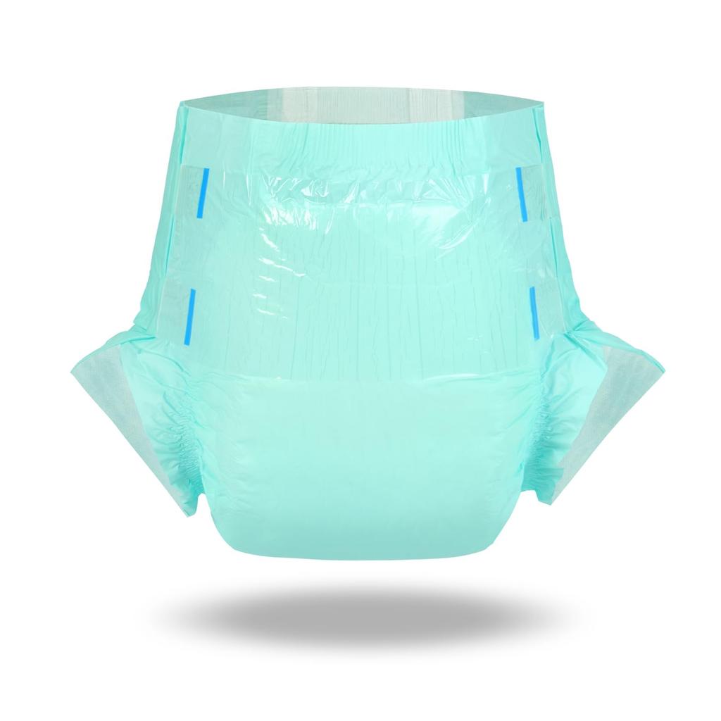 LittleForBig Adult Diapers Pant Style [Plain] Thick High Absorbency Diaper Pants Tape Style 2-Pack Green L